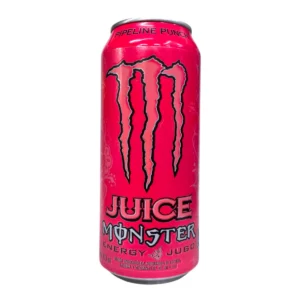 Lata de Energizante MONSTER 473mL Pipeline Punch sabor frutas tropicales rosa.