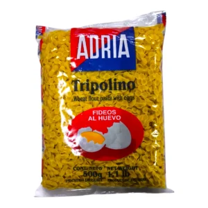 Paquete de Fideos al Huevo ADRIA 500g formato Tripolino.