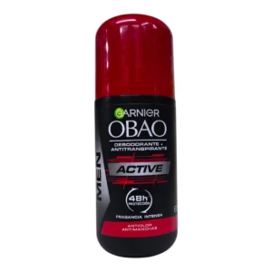 Desodorante y antitranspirante masculino GARNIER OBAO MEN Roll On 65g Active.