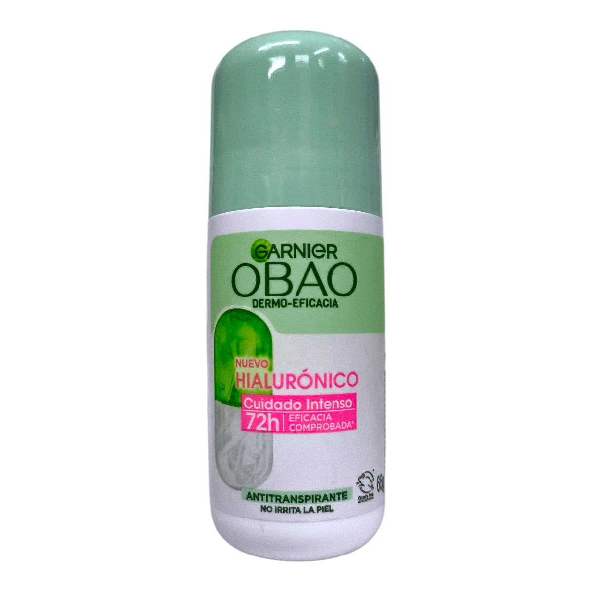 Desodorante y antitranspirante GARNIER OBAO Roll On 65g con Ácido Hialurónico.