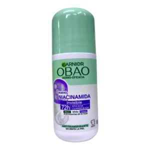 Desodorante y antitranspirante GARNIER OBAO Roll On 65g con Niacinamida.
