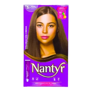 Caja de Kit Coloración NANTYR tono 5.7 Castaño Claro Marrón.
