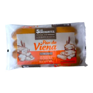 Paquete de Vienitas LOS SORCHANTES 210g con 6 salchichas tipo Viena.
